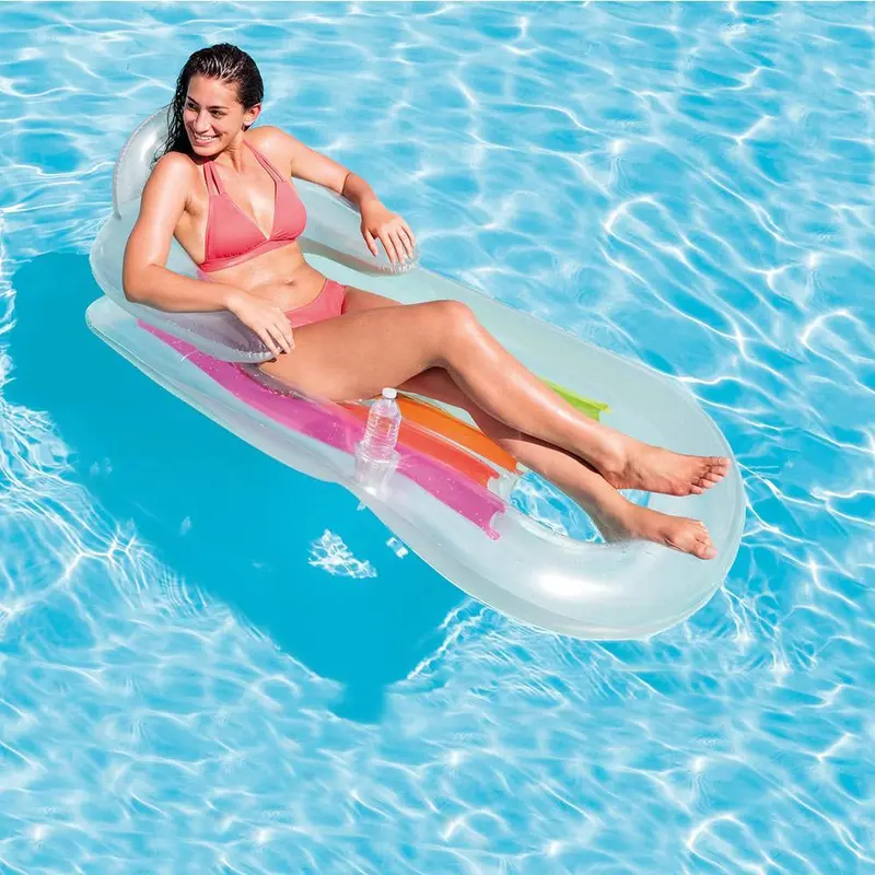 (NET)Intex King Kool Pool Lounger 58802NPLight Blue