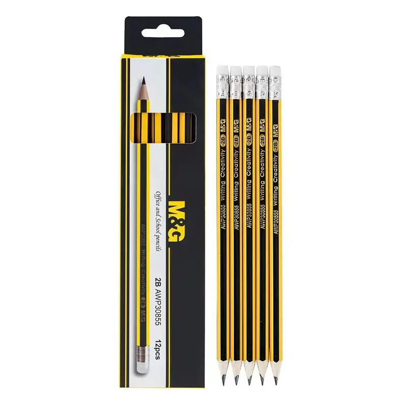(NET)M&G Pencil hexagon with eraser 2B
