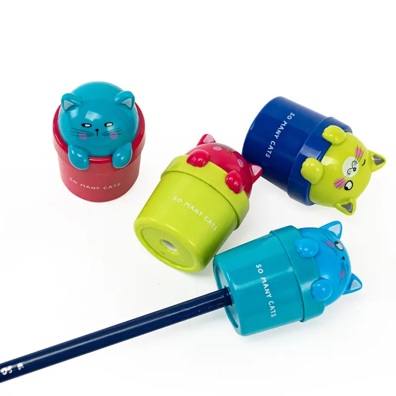 (NET)M&G "SO MANY CATS" Cat Design Pencil Sarpenerblue