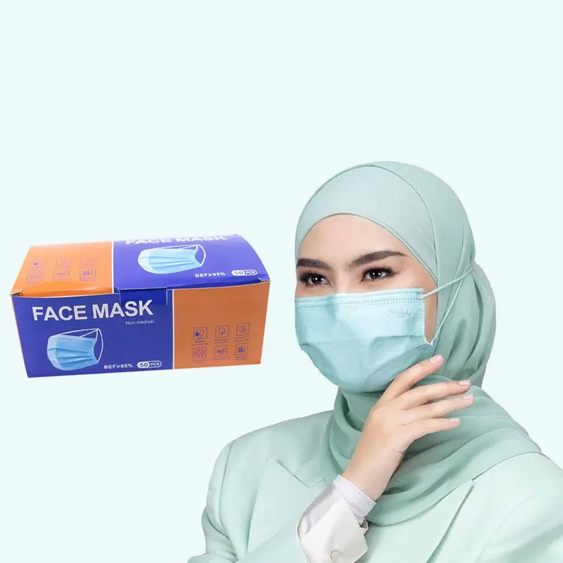 3Ply Hijab Face Mask  50 pcs