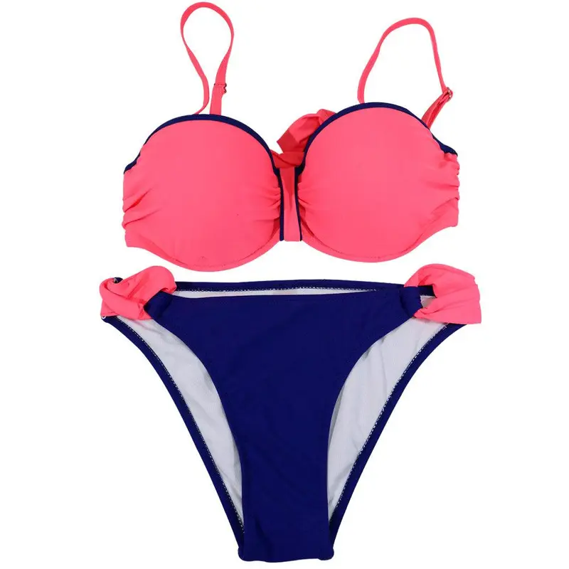 Adult Swim Suit / E-594Navy & Watermelon / 42