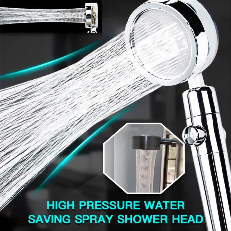 **(NET)**Shower Head High Pressure With Filter Bathroom Accessories / 74586Silver