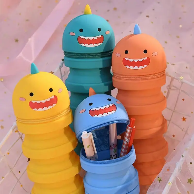 3D Pencil Case Retractable SiliconeYellow