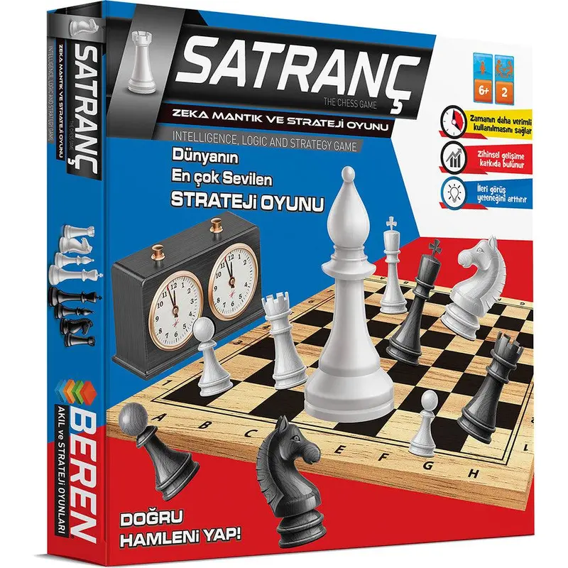 BEREN Wooden Chess Strategy Game BRN-03319