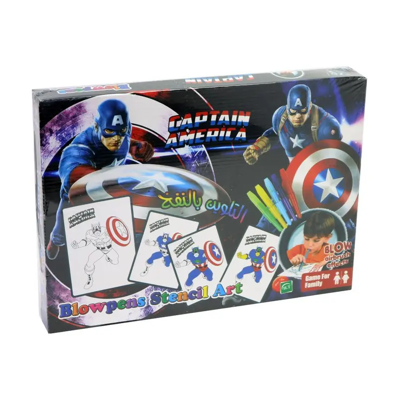 Blow Pens Stencil ArtCaptain America