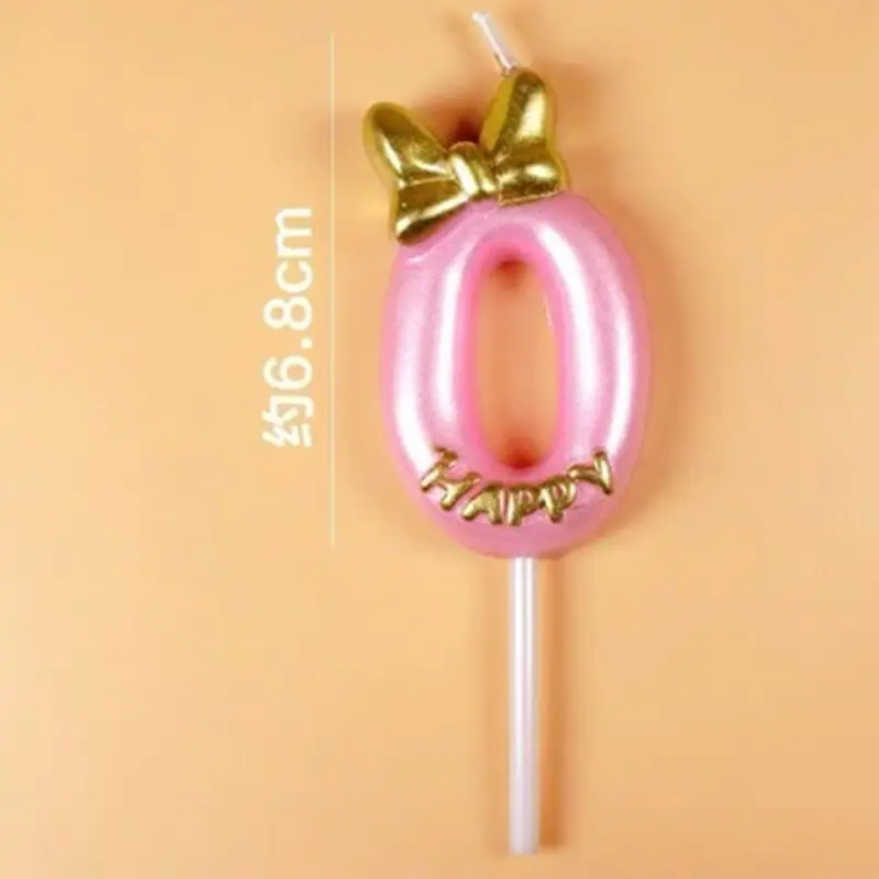 Birthday Number Designed Candles / 22FK1460 / Pink