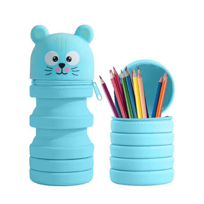 Retractable Pressure Pen HolderBlue