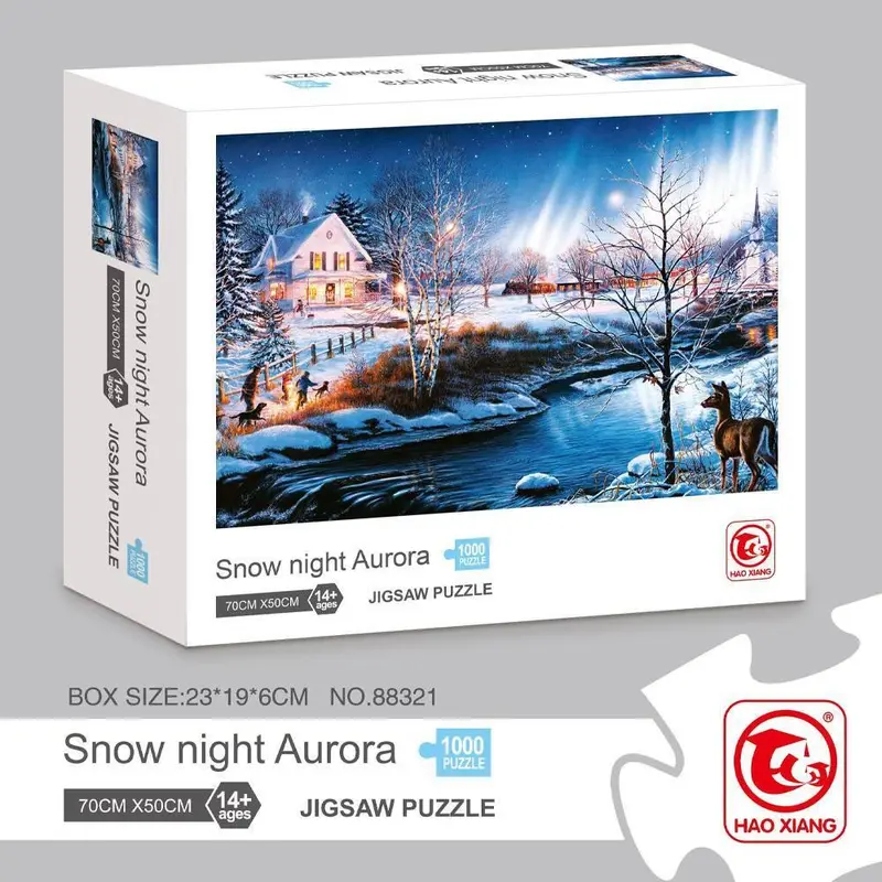 Snow Night Aurora 1000 pcs Puzzle