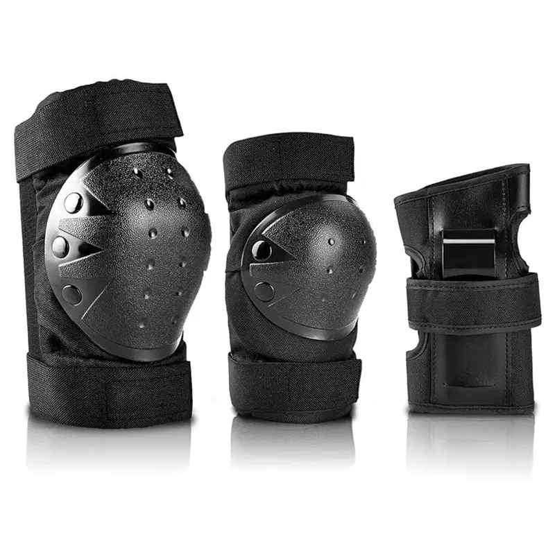 SkyBulls Knee And Elbow Protector (6pcs)Black