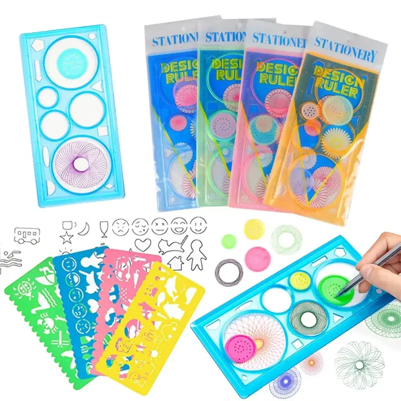 Spirograph Geometric Ruler Learning Drawing Tool StationeryOrange