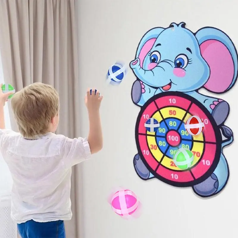 Sticky Ball Dart Board Target Sports Game / KC22-108 / 201-1-3-6Squirrel