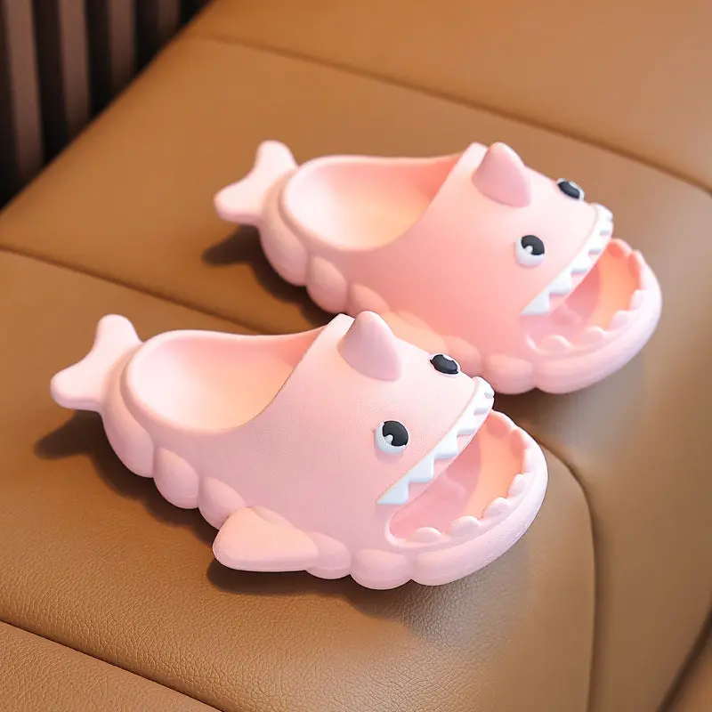 Sweet New Shark Children's Slippers Boys & Girls Non-slip Sandals24 - 25 / Light Blue