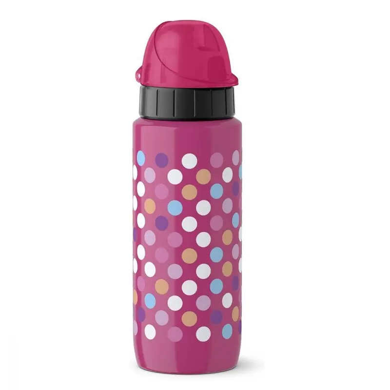 Tefal Drink 2 Go Light Steel Dots Drinking Bottle 600 ml Pink  / K3192412