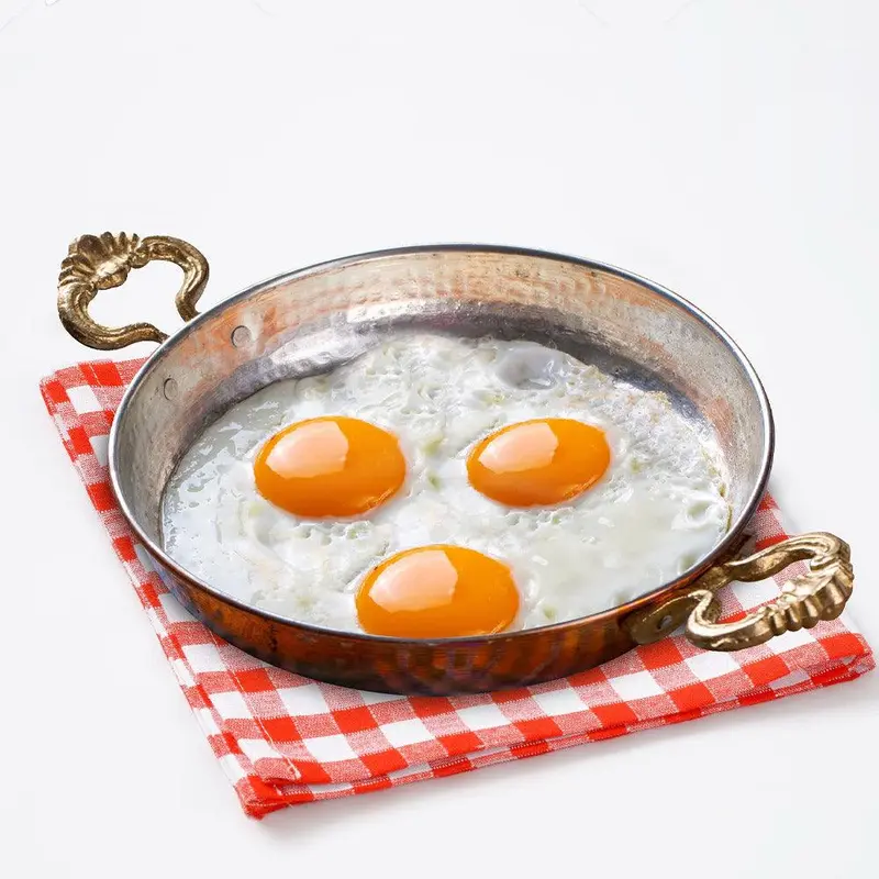 Traditional Handmade Copper Frying Pan for Cooking 18 CM
