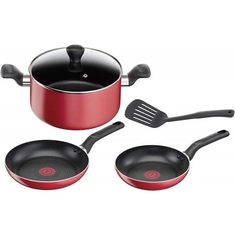 Tefal Super Cook 5 Pieces Red / B243S585