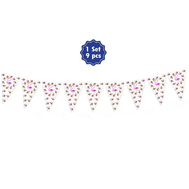 Tropical Flamingo- Flag Banners (10 pcs) / J-97