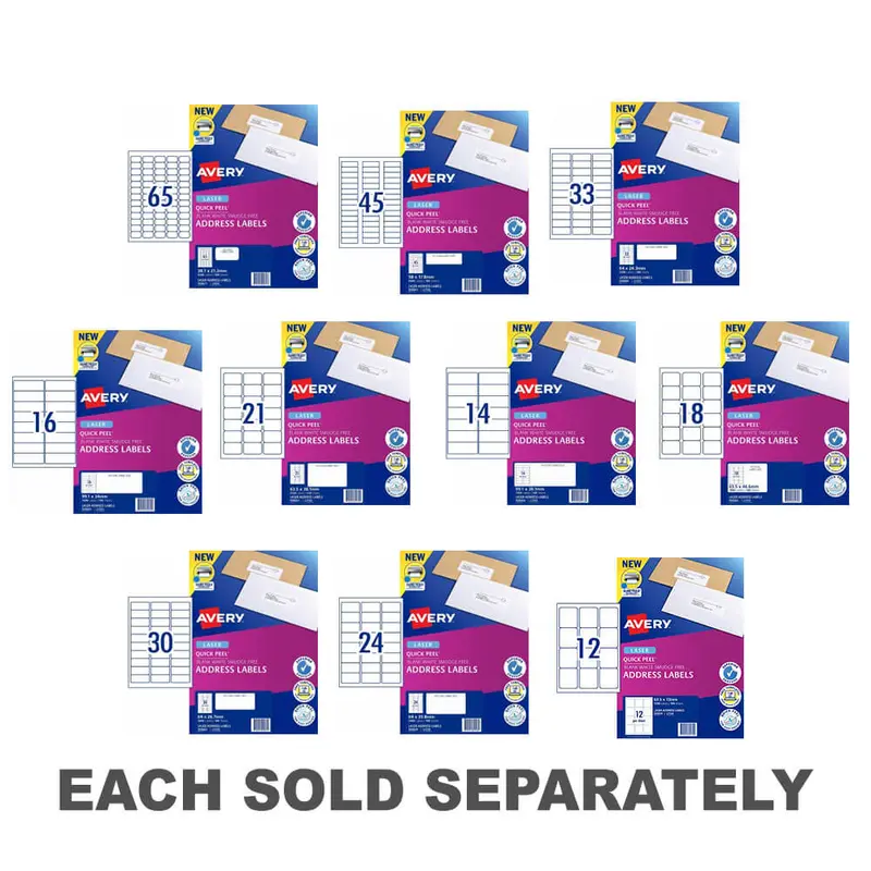 Avery Laser Address Label White (100pk)12/sheet