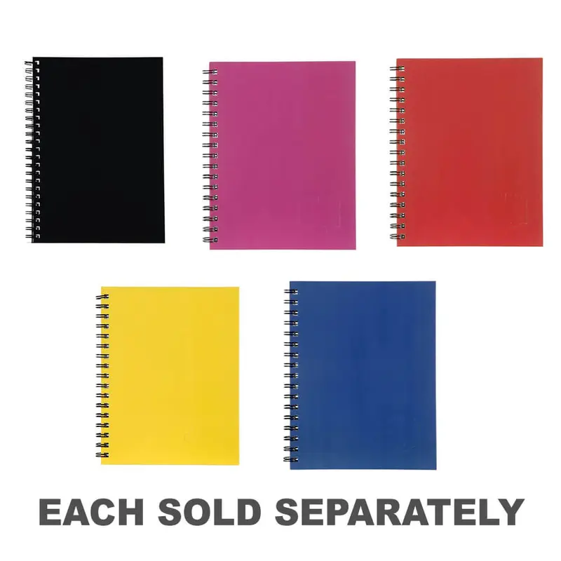 Spirax Hard Cover Twin Wire Notebook A4 (200 pages)Yellow