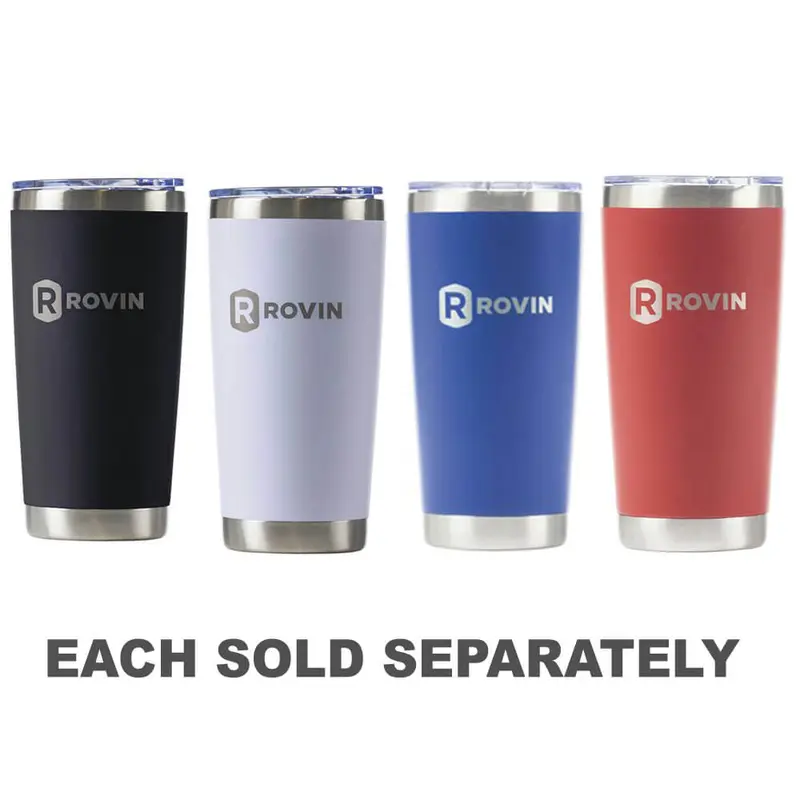 Rovin Stainless Steel Cup with Push Lid (590mL)Black