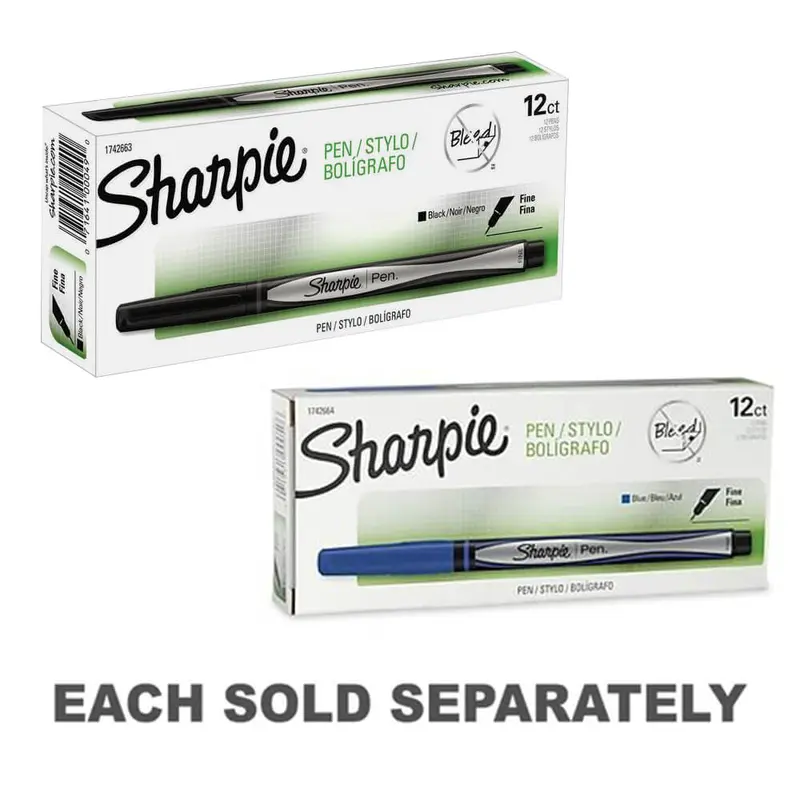 Sharpie Fineliner Pen (12pk)Black