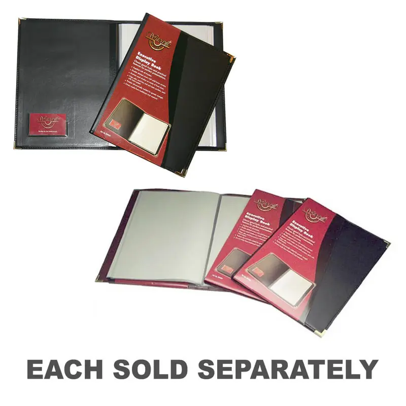 Waterville Executive Display Book A4 (Black)20 Pockets