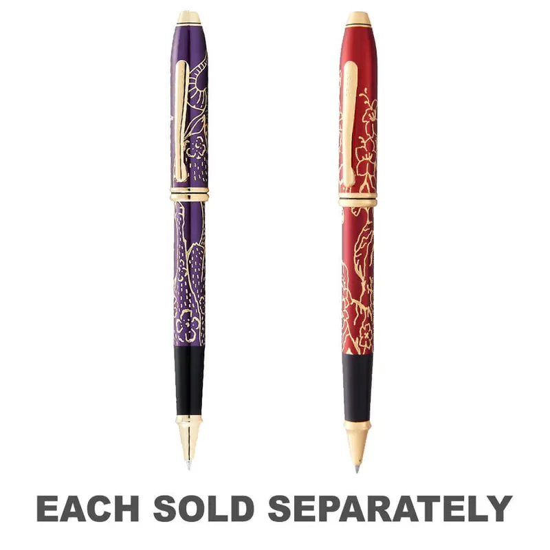 Townsend Plum Lacquer 23ct Zodiac Rollerball PenOx