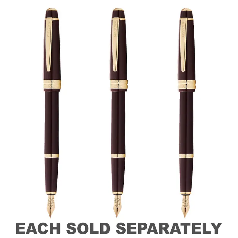 Bailey Light Gloss Fountain Pen (Burgundy Red/Gold)X-Fine