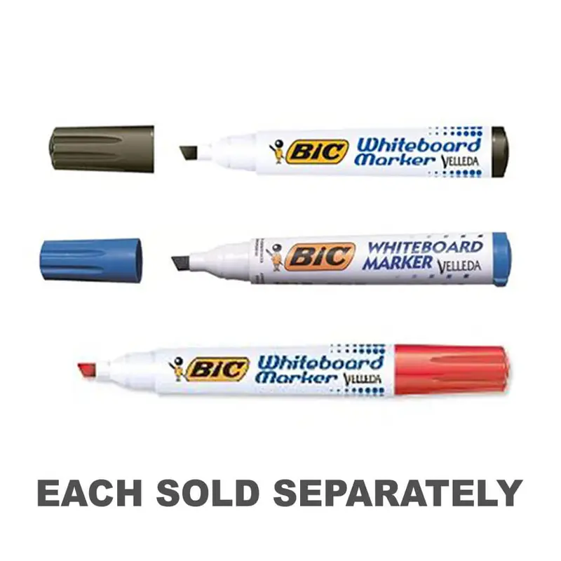 Bic Chisel Tip Whiteboard Marker (Box of 12)Black