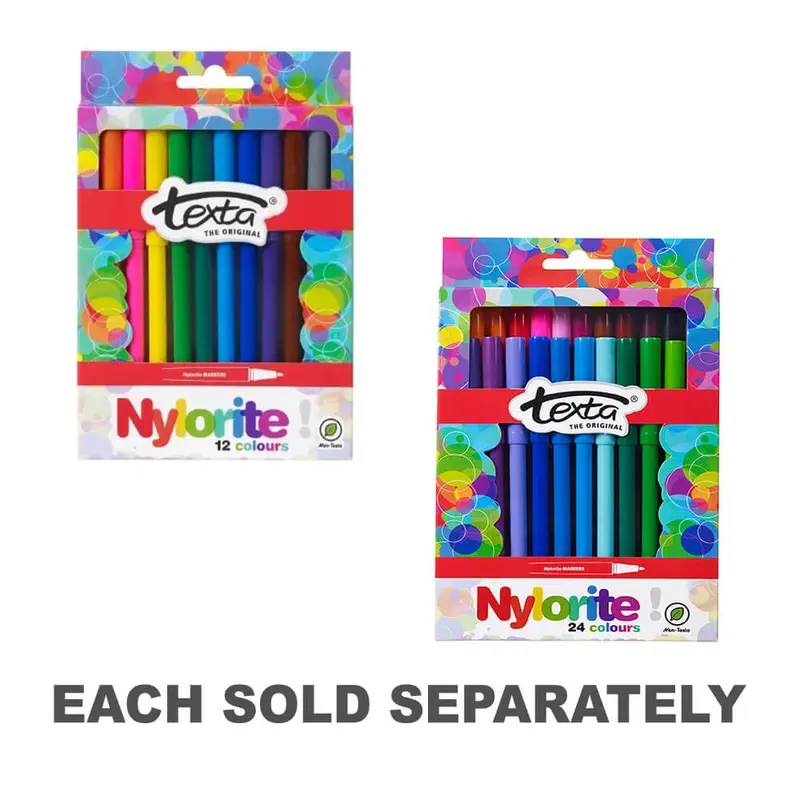 Texta Nylorite Markers (Assorted)12/box