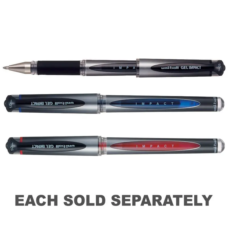 Uni Signo Gel Impact Broad Rollerball Pen (Box of 12)Blck