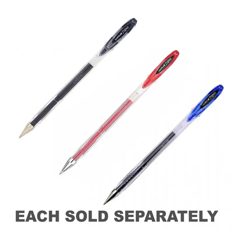 Uni Signo Gel Ink Fine Tip Rollerball Pen (Box of 12)Blck