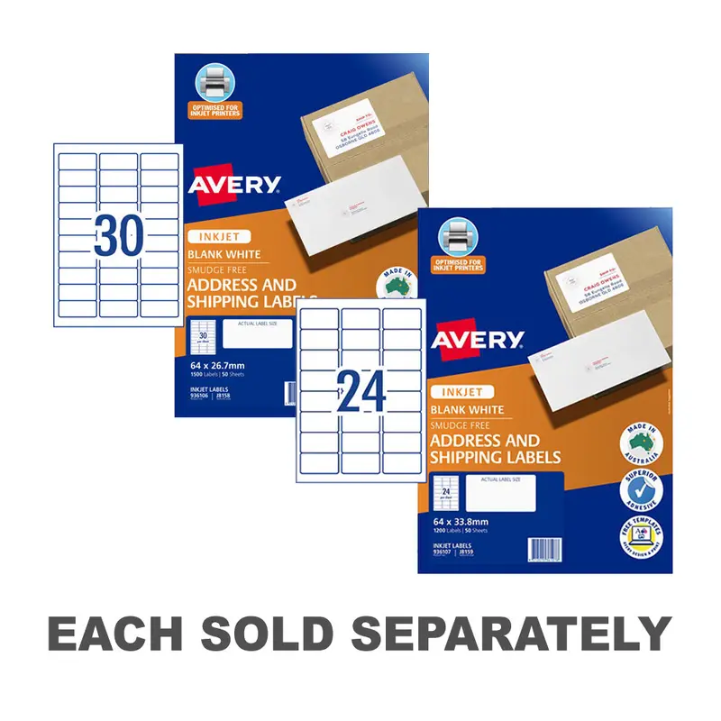 Avery Quick Peel Inkjet Addressing Label 50pcs24/sheet