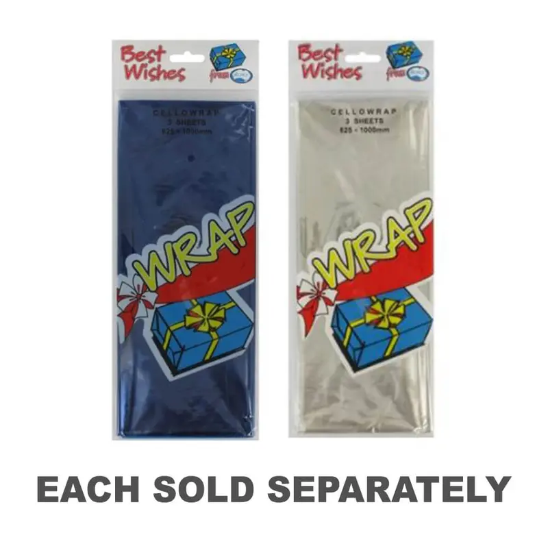 Alpen Cellophane 3-Pack (625x1000mm)Blue