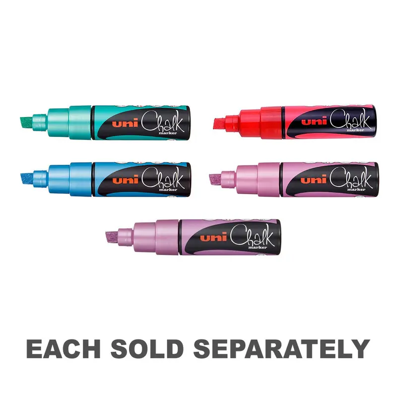 Uni-ball 8mm Tip PWE-8K Chalk Marker (Metallic)Blue