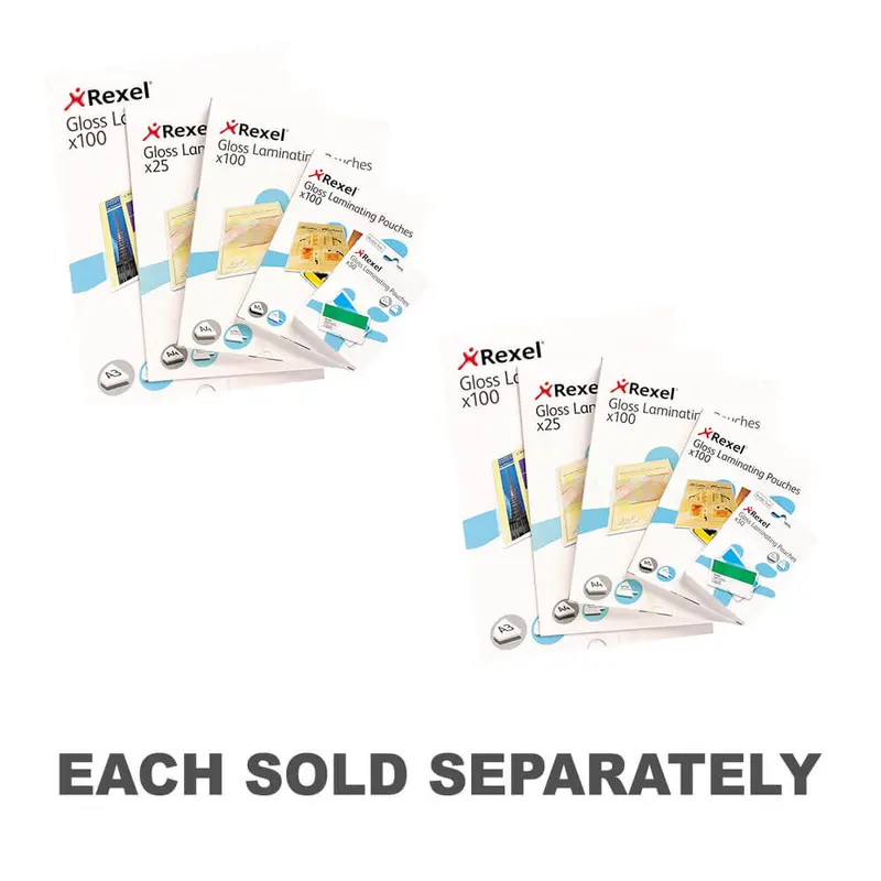 Rexel Laminating Pouches A4 100pk100 micron